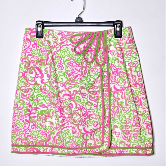 Lilly Pulitzer Peanut Island Kendall Mini Floral Vibrant Rare Womens 6 Skirt - Picture 1 of 5